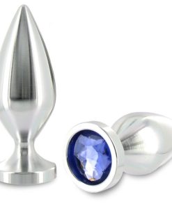 METAL HARD - ANAL PLUG ALIMINUM COLOR CRISTAL MEDIANO 8.89CM