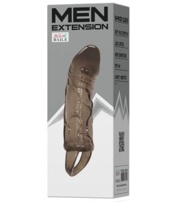 BAILE - FUNDA EXTENSORA PENE CON STRAP PARA TESTÍCULOS NEGRO 13.5 CM