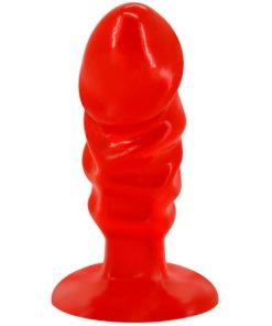 BAILE - PLUG ANAL UNISEX CON VENTOSA ROJO