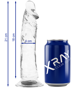 X RAY - CLEAR DILDO TRANSPARENTE 21 CM -O- 4 CM