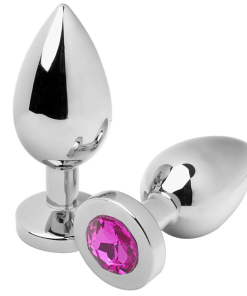 METAL HARD - ANAL PLUG DIAMOND ROSA SMALL 5.71CM